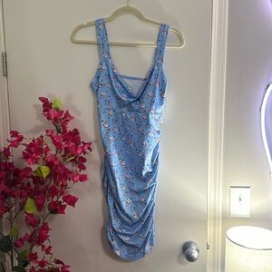 3/$30 NWT Blue Floral Cut out dress small
